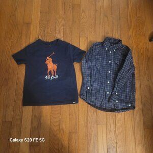 Polo Boys size 5 Button Down Shirt and T-Shirt